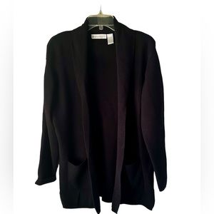 Dressbarn Open Cardigan Women’s Black Long Sleeve… - image 1